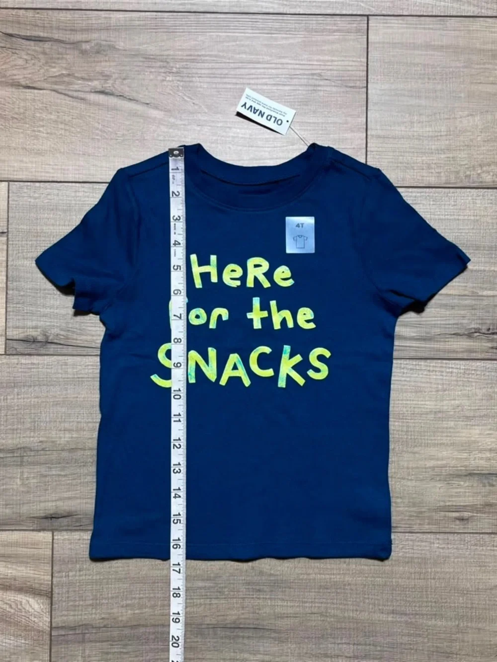 Old Navy Boys Here For The Snacks Short Sleeve Graphic Tee Size 4T Dark Teal